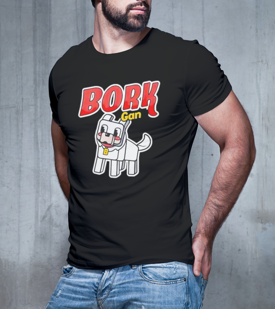 Bork Gang Dog Character With Collar T-Shirt