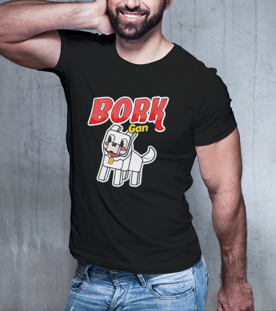 Bork Gang Dog Character With Collar T-Shirt