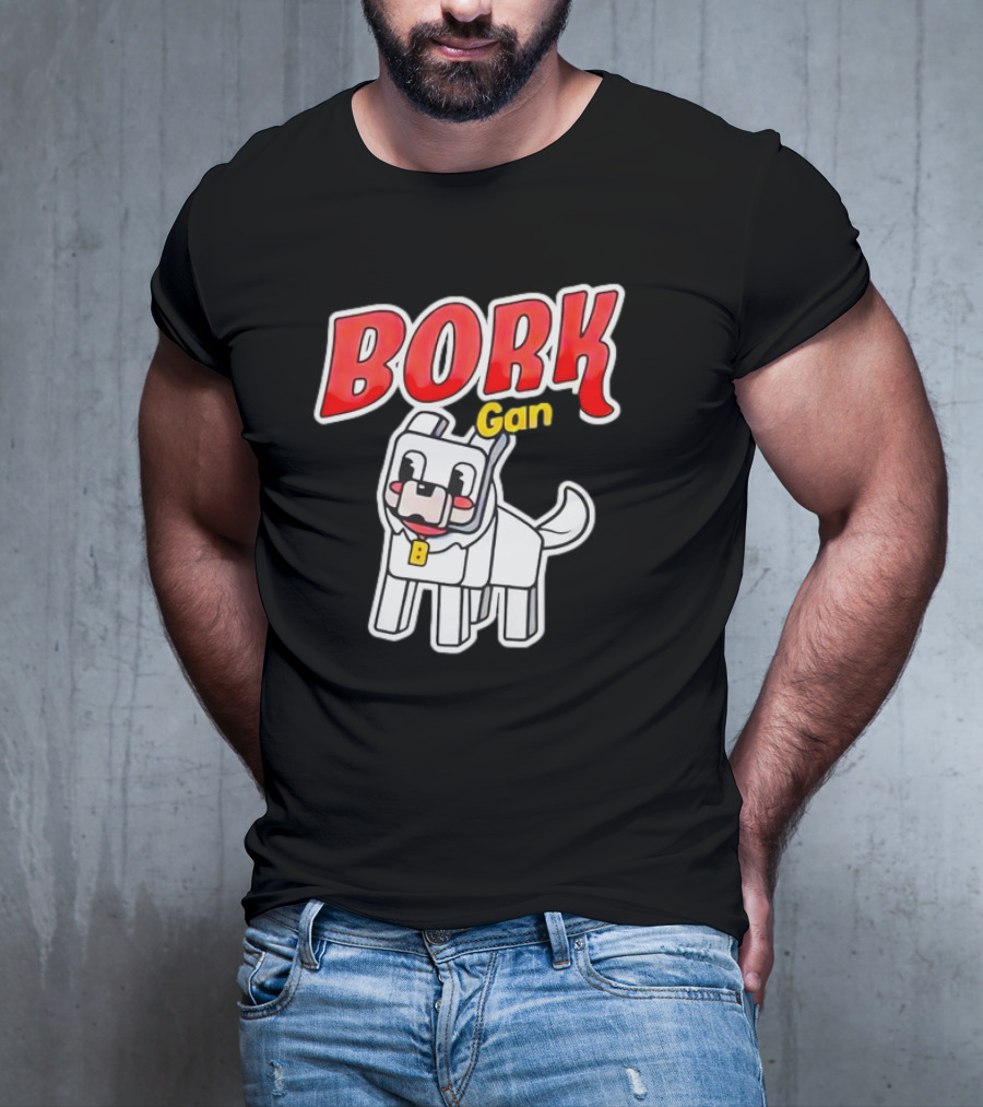Bork Gang Dog Character With Collar T-Shirt