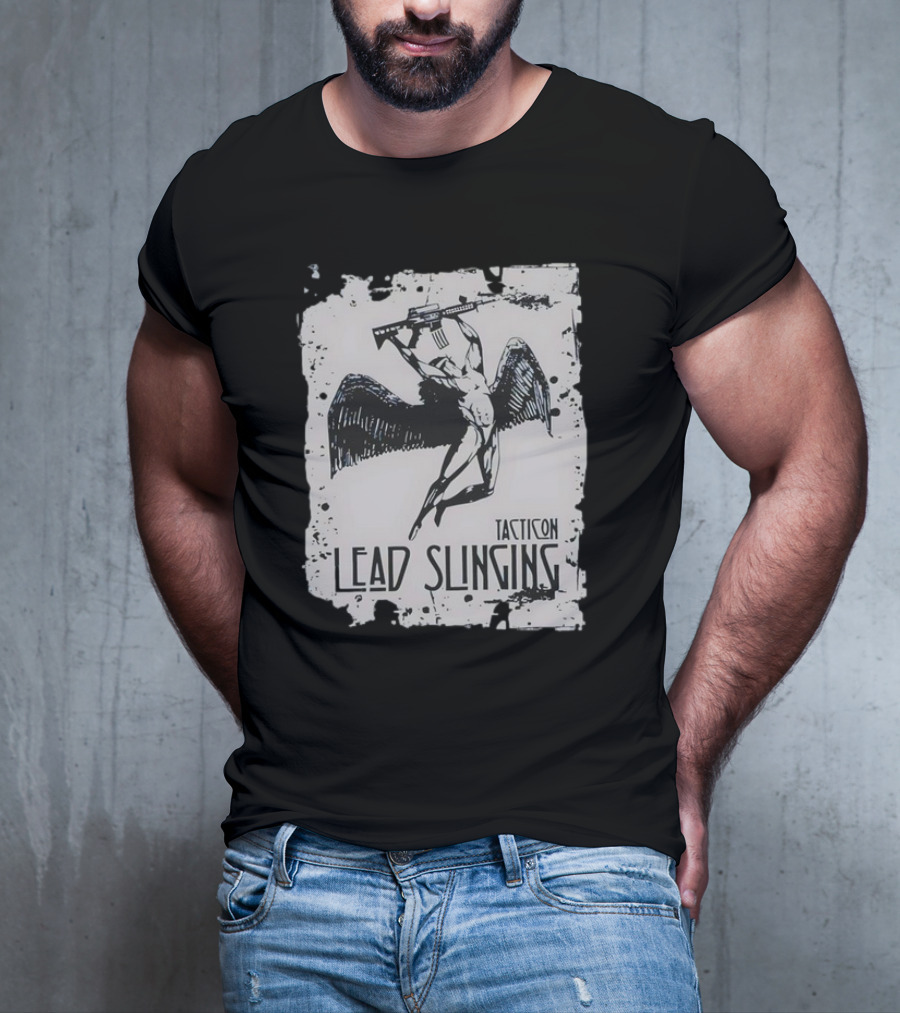 Tacticon Lead Slinging Angel With Rifle T-Shirt