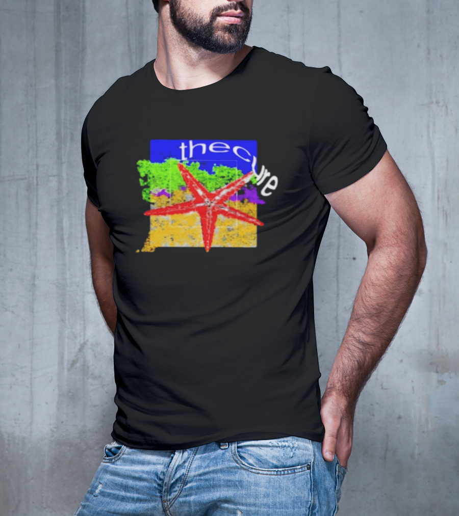 The Cure Starburst Grunge Color Block T-Shirt