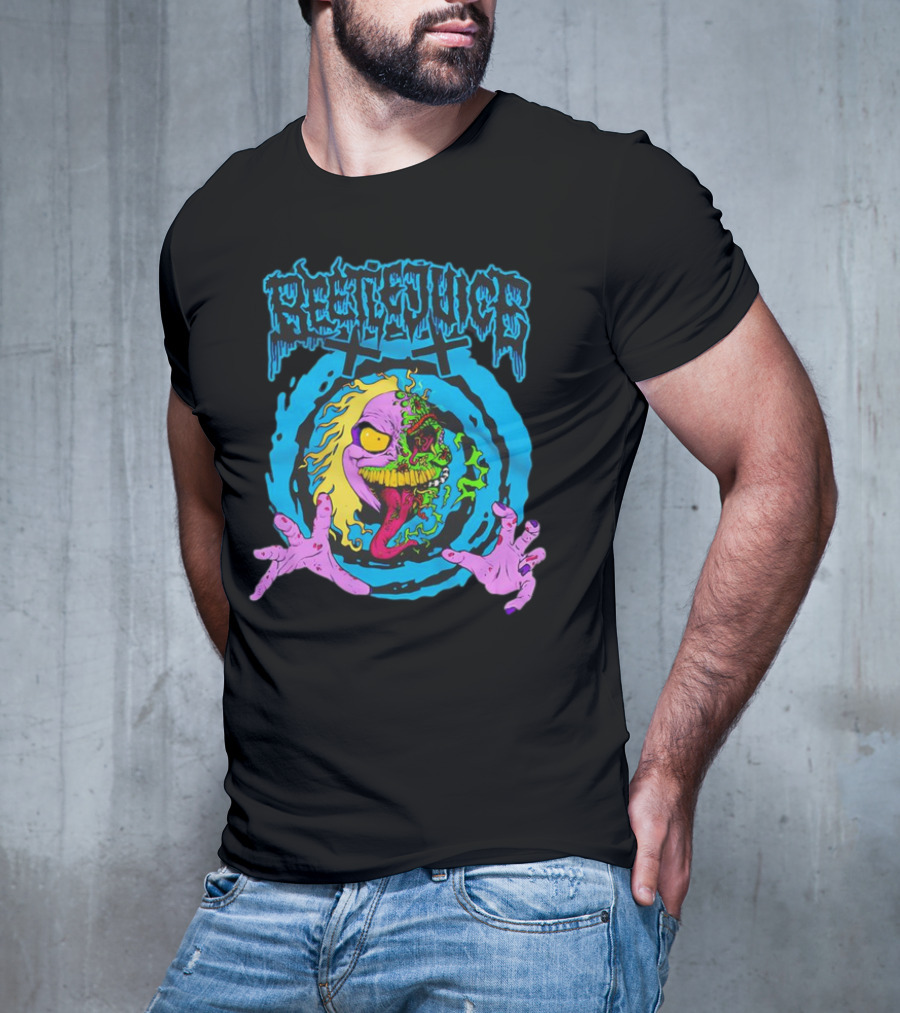 Beetlejuice Bio Exorcist Horror Splatter Vibrant Grotesque Face T-Shirt