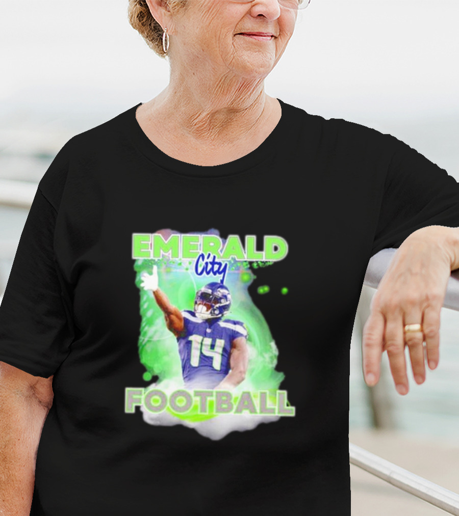 Emerald City Football DK Metcalf Seattle Seahawks 14 T-Shirt