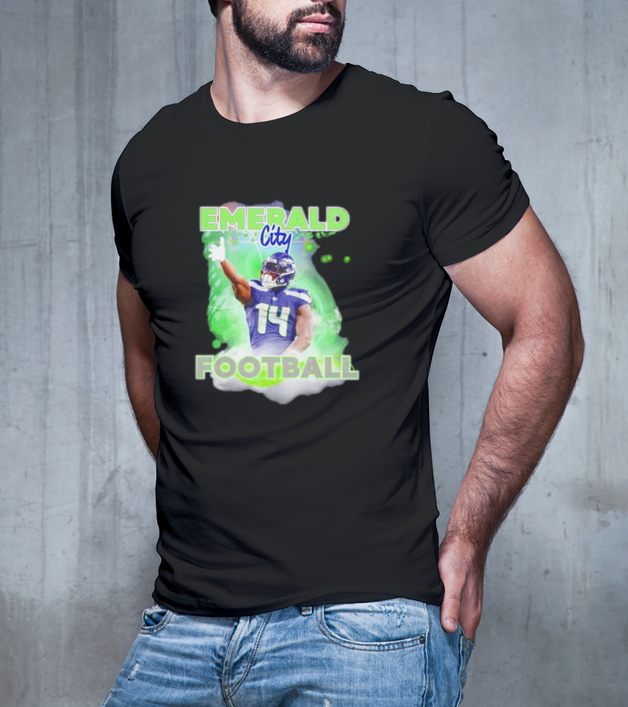 Emerald City Football DK Metcalf Seattle Seahawks 14 T-Shirt
