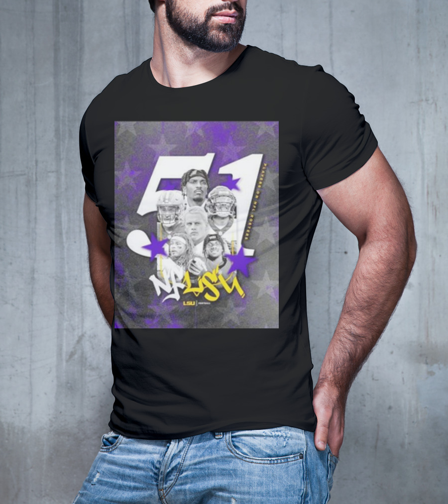 LSU Tigers NFLSU NFL Rosters Legends 51 Superstars T-Shirt