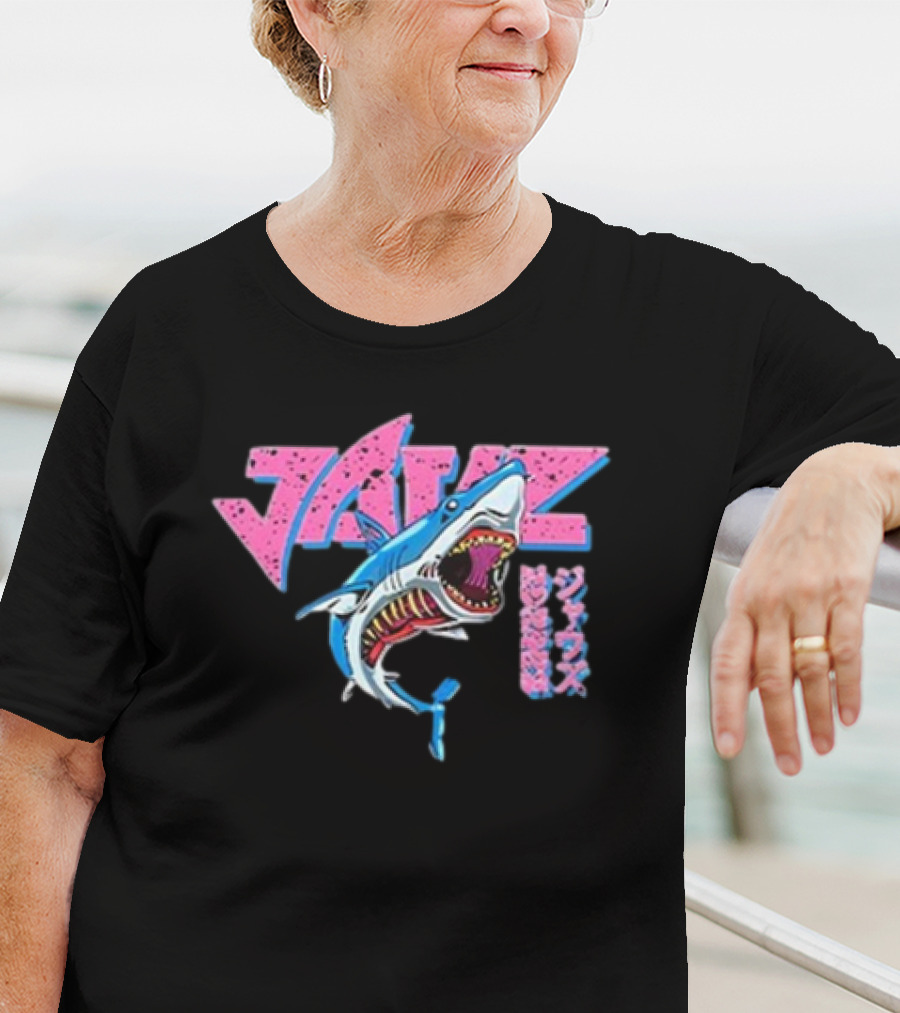 Jauz Savage Shark Retro Neon T-Shirt