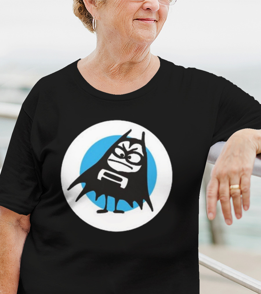The Aquabats Lil Bat Classic Icon With Cartoon Bat And Mask In Circle T-Shirt