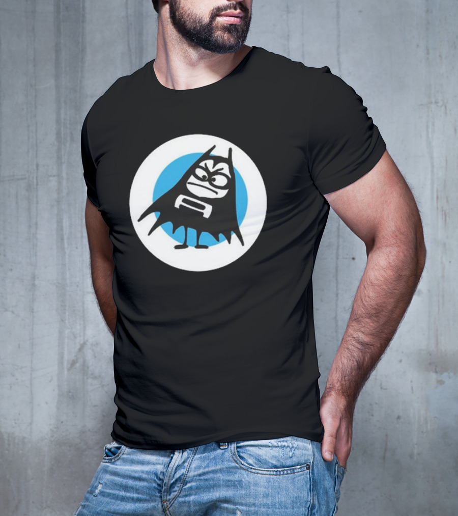 The Aquabats Lil Bat Classic Icon With Cartoon Bat And Mask In Circle T-Shirt