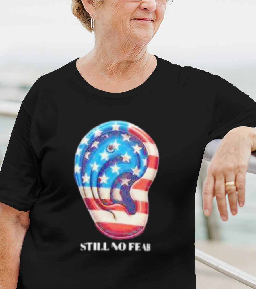 Still No Fear American Flag Ear T-Shirt
