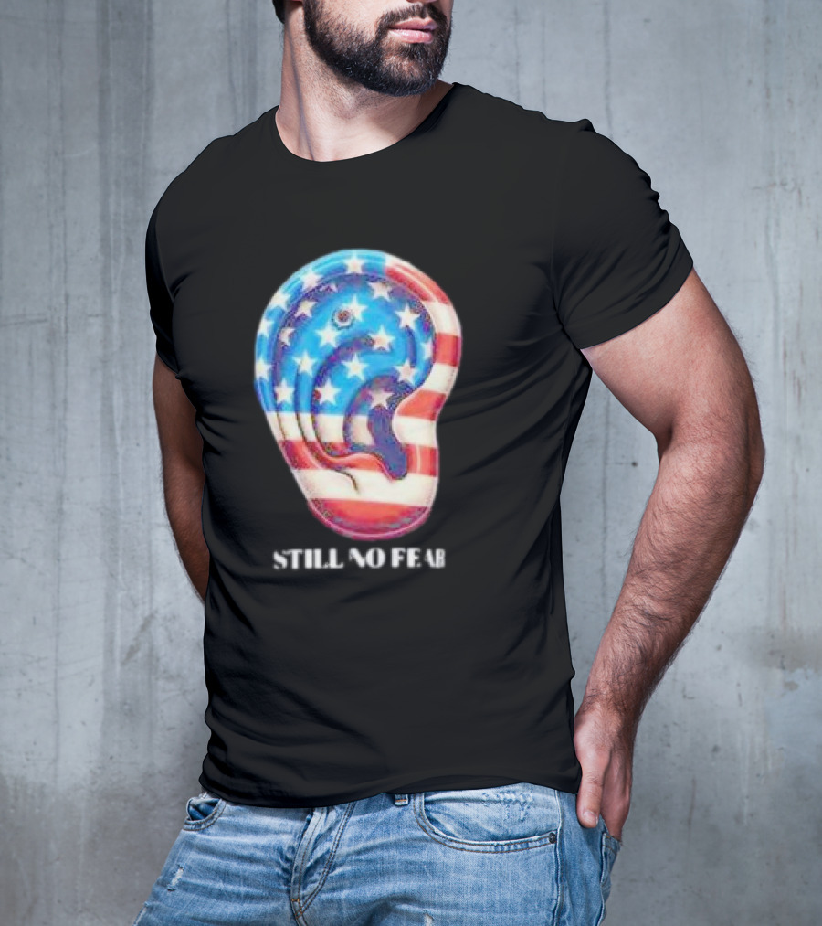 Still No Fear American Flag Ear T-Shirt