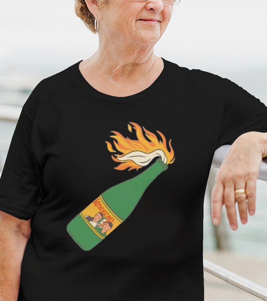 Kneecap Flaming Buckfast Molotov Bottle Green T-Shirt