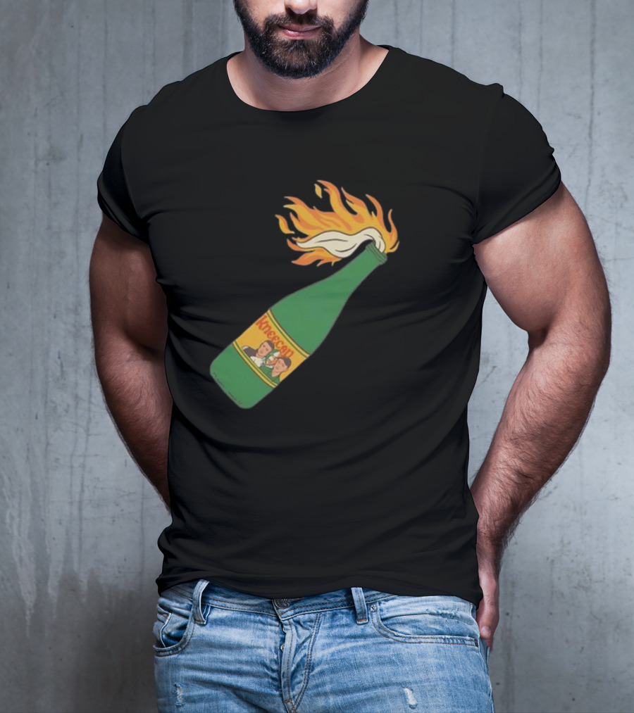 Kneecap Flaming Buckfast Molotov Bottle Green T-Shirt