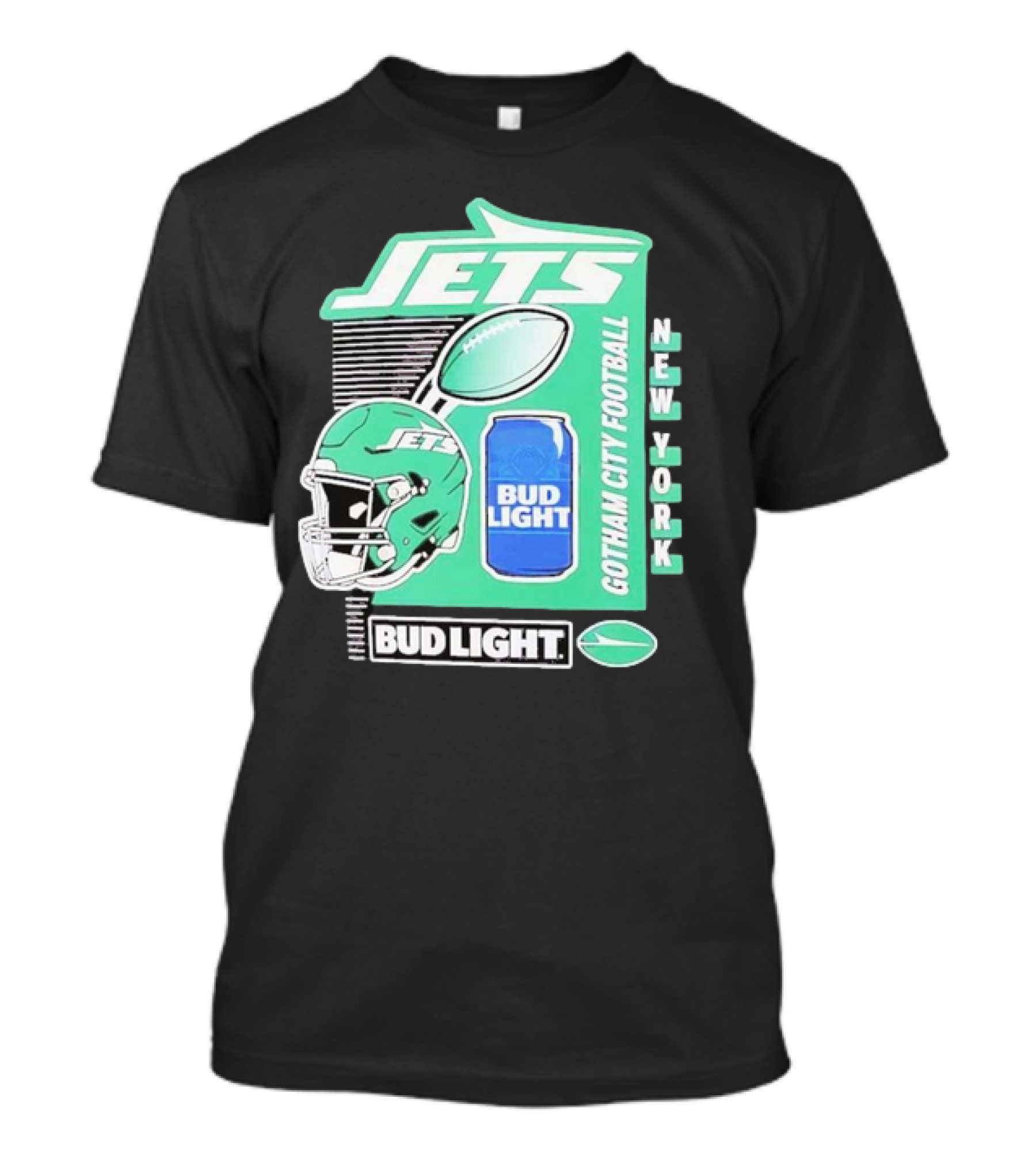 Jets New York Bud Light Gotham City Football T-Shirt