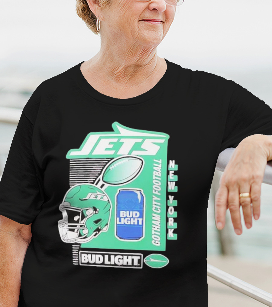 Jets New York Bud Light Gotham City Football T-Shirt