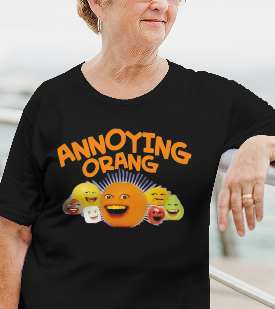 Annoying Orange Characters Faces Smile T-Shirt