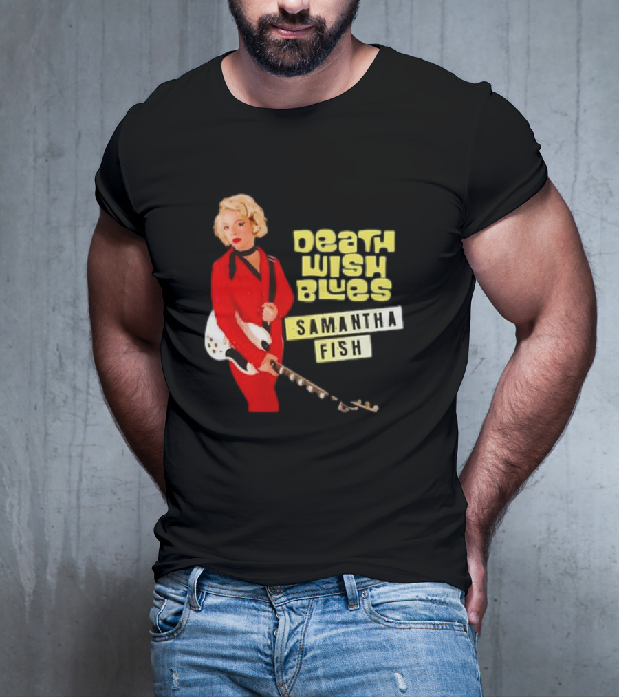 Death Wish Blues Samantha Fish With Guitar In Red T-Shirt
