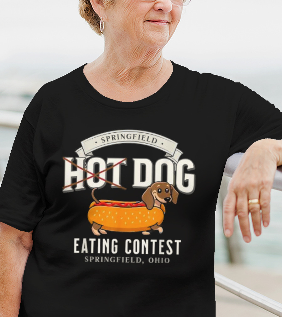 Springfield Hot Dog Eating Contest Springfield Ohio Dachshund Bun T-Shirt