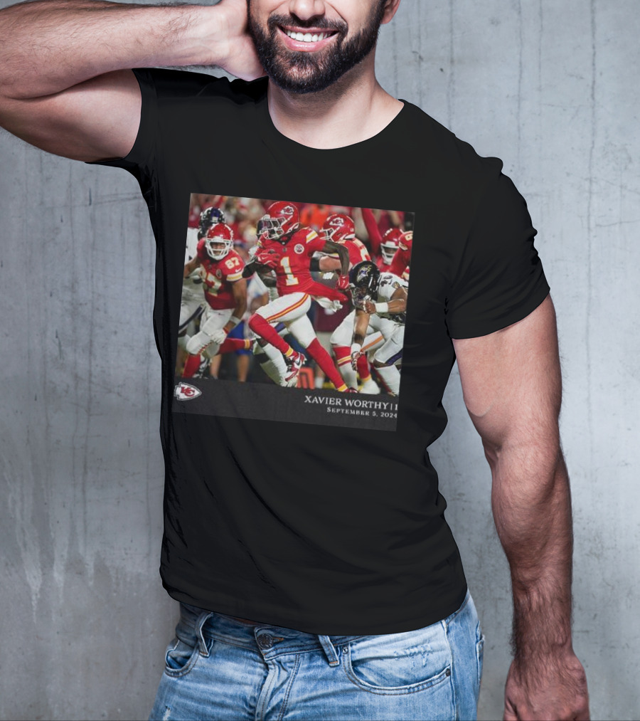 Xavier Worthy Kansas City Chiefs NFL Week 1 September 5 T-Shirt