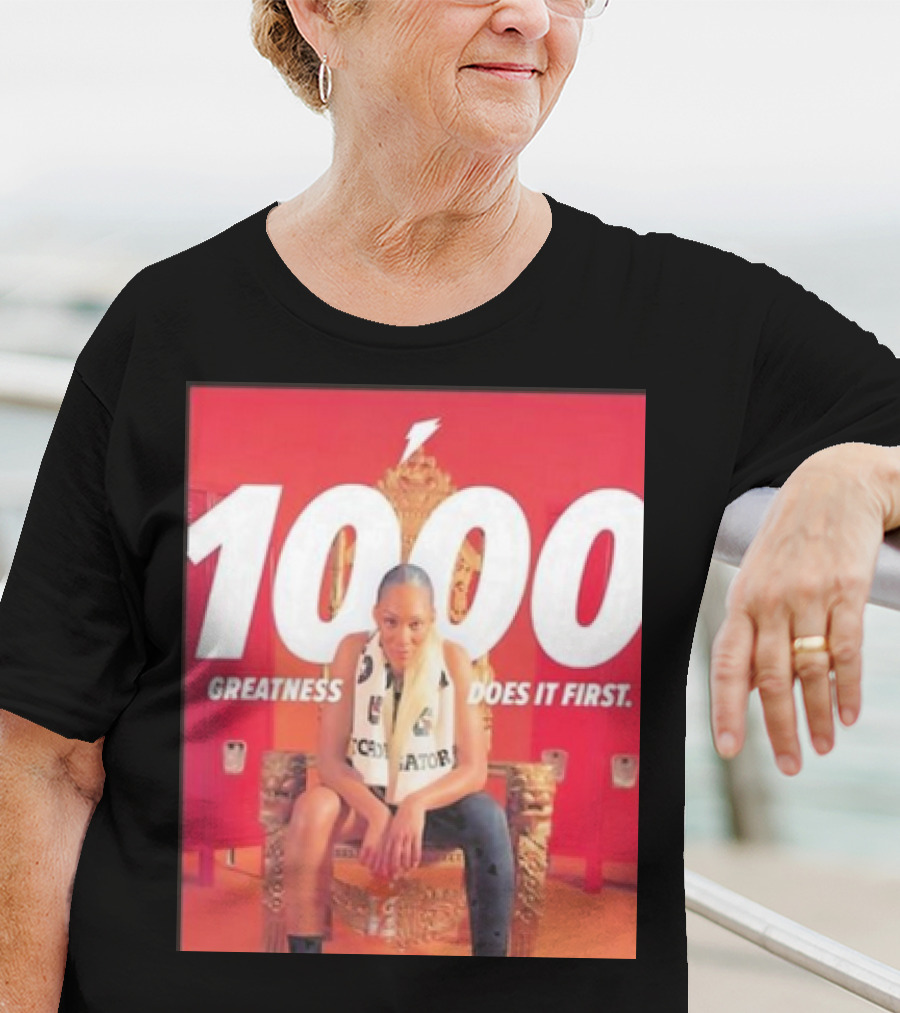 1000 Greatness Does It First A’ja Wilson Iconic Chair Sports Empowerment T-Shirt