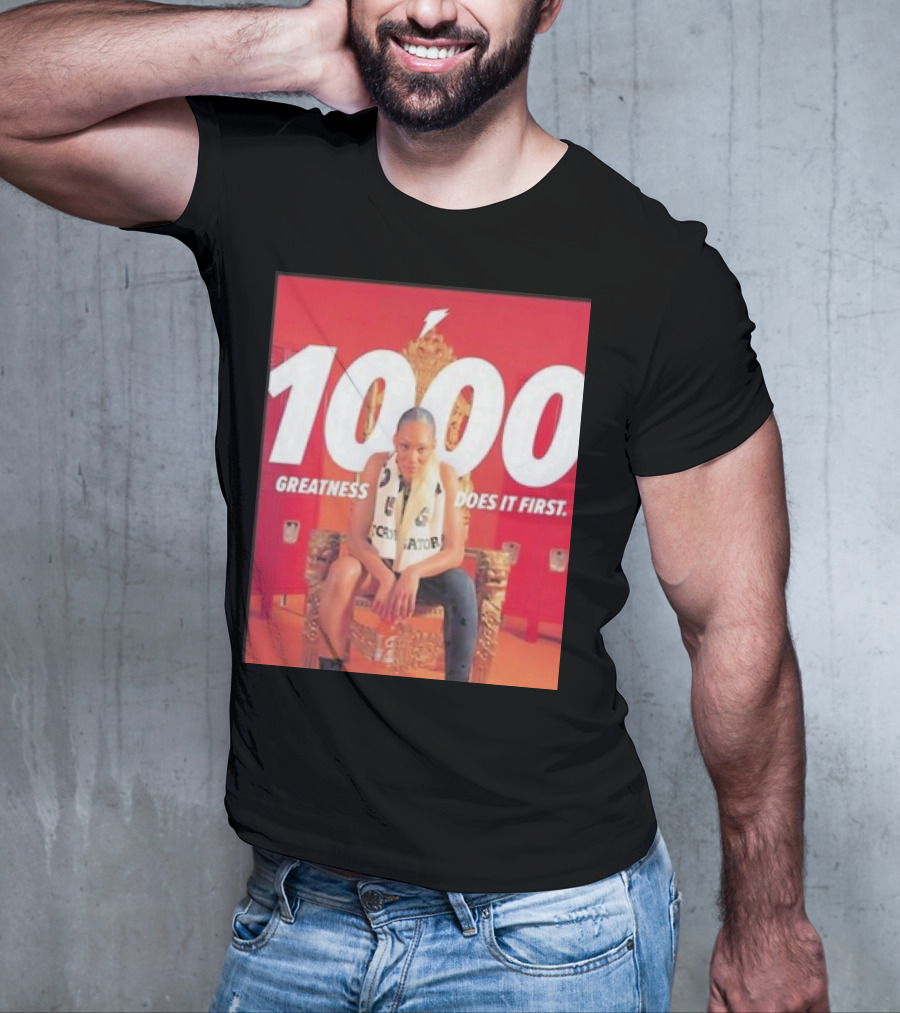 1000 Greatness Does It First A’ja Wilson Iconic Chair Sports Empowerment T-Shirt