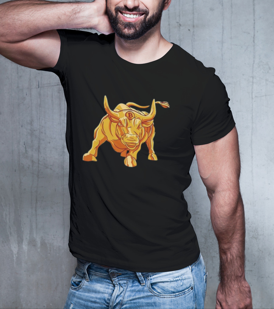 Bitcoin Crypto Bull Golden Btc T-Shirt
