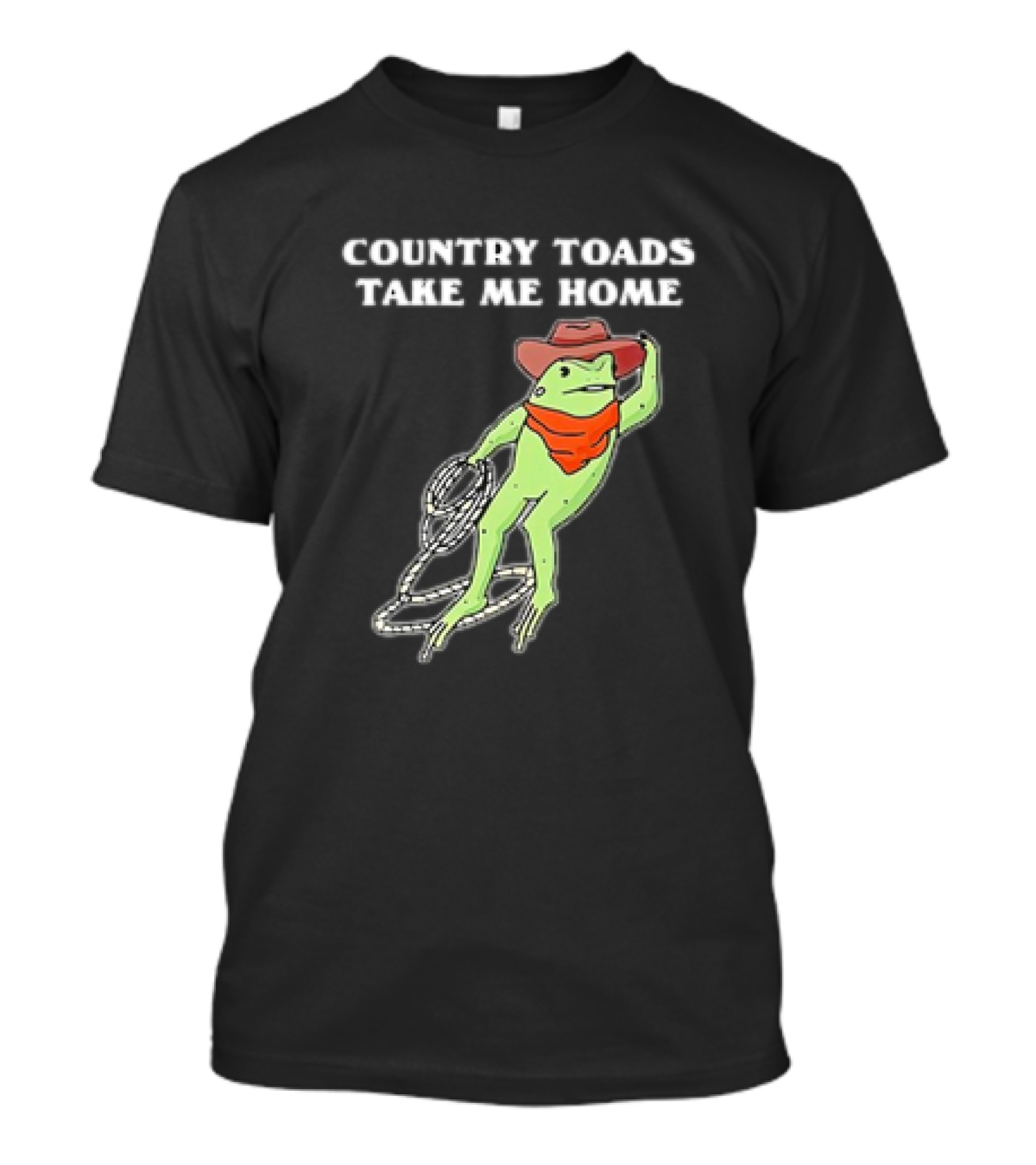Country Toads Take Me Home Cowboy Frog Funny Western T-Shirt