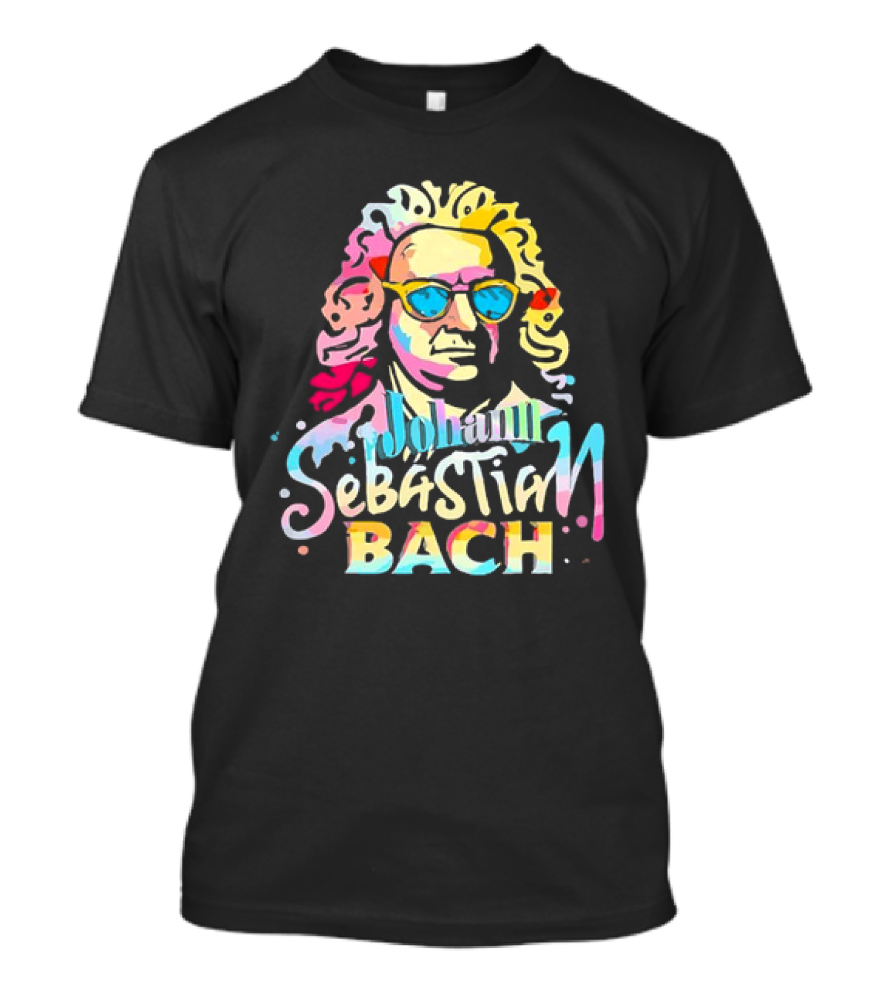 Johann Sebastian Bach Colorful Sunglasses T-Shirt