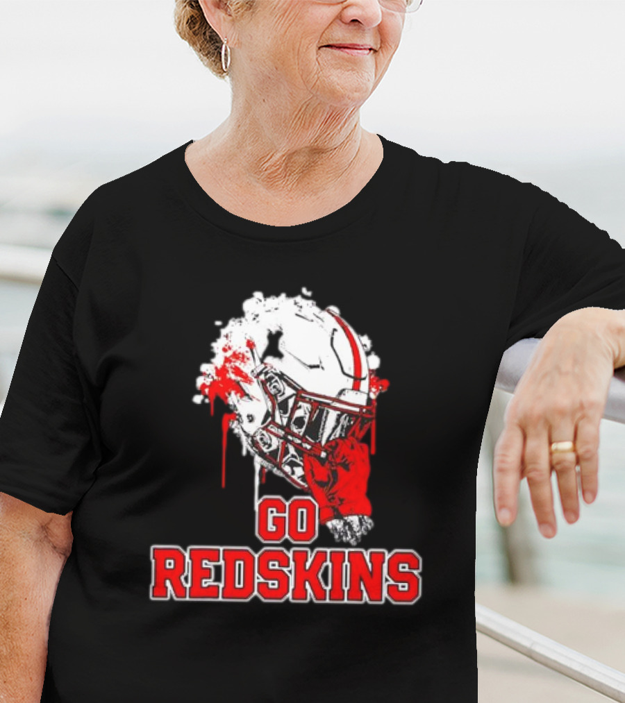Go Redskins Helmet Burst T-Shirt