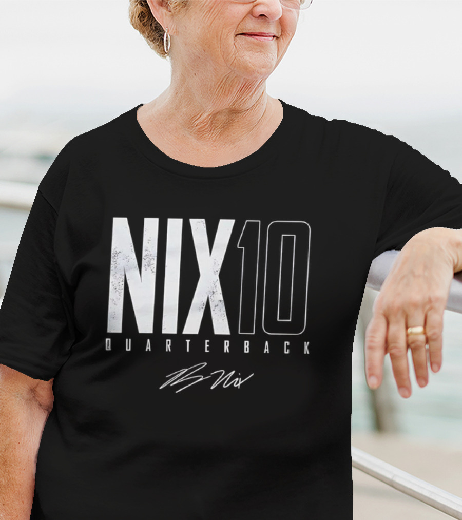 Nix 10 Quarterback Vintage Denver Broncos NFL Football Bo Nix Elite T-Shirt