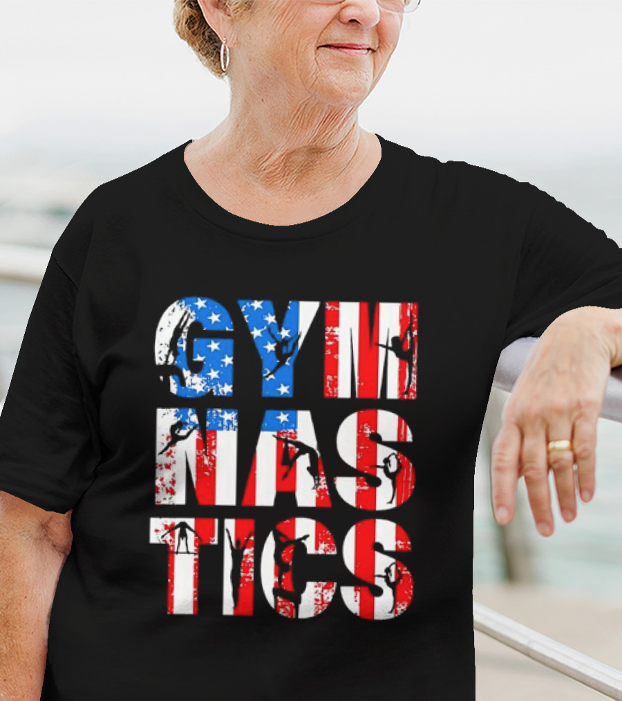 American Flag Gymnastics Team Lovers USA Gymnast T-Shirt