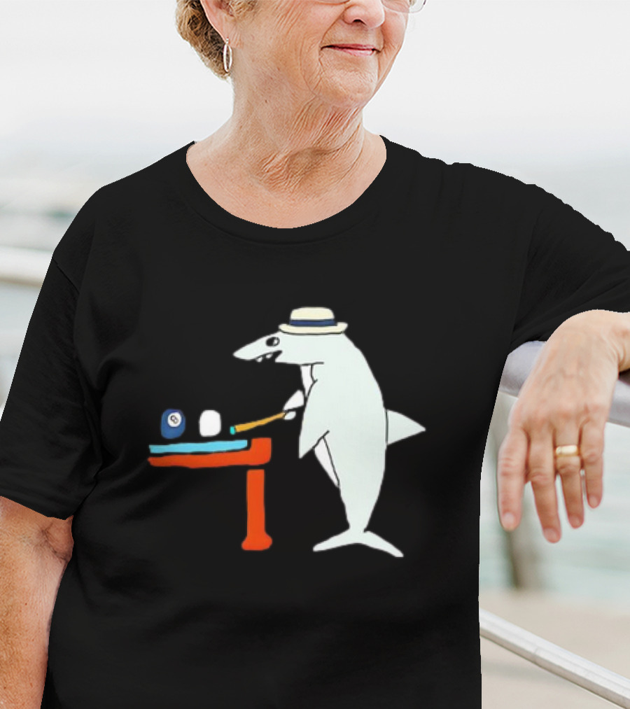 Pool Shark Meme Playing Billiards With Cue And Eight Ball T-Shirt