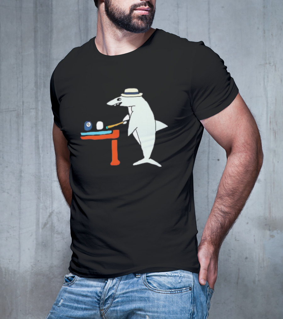 Pool Shark Meme Playing Billiards With Cue And Eight Ball T-Shirt