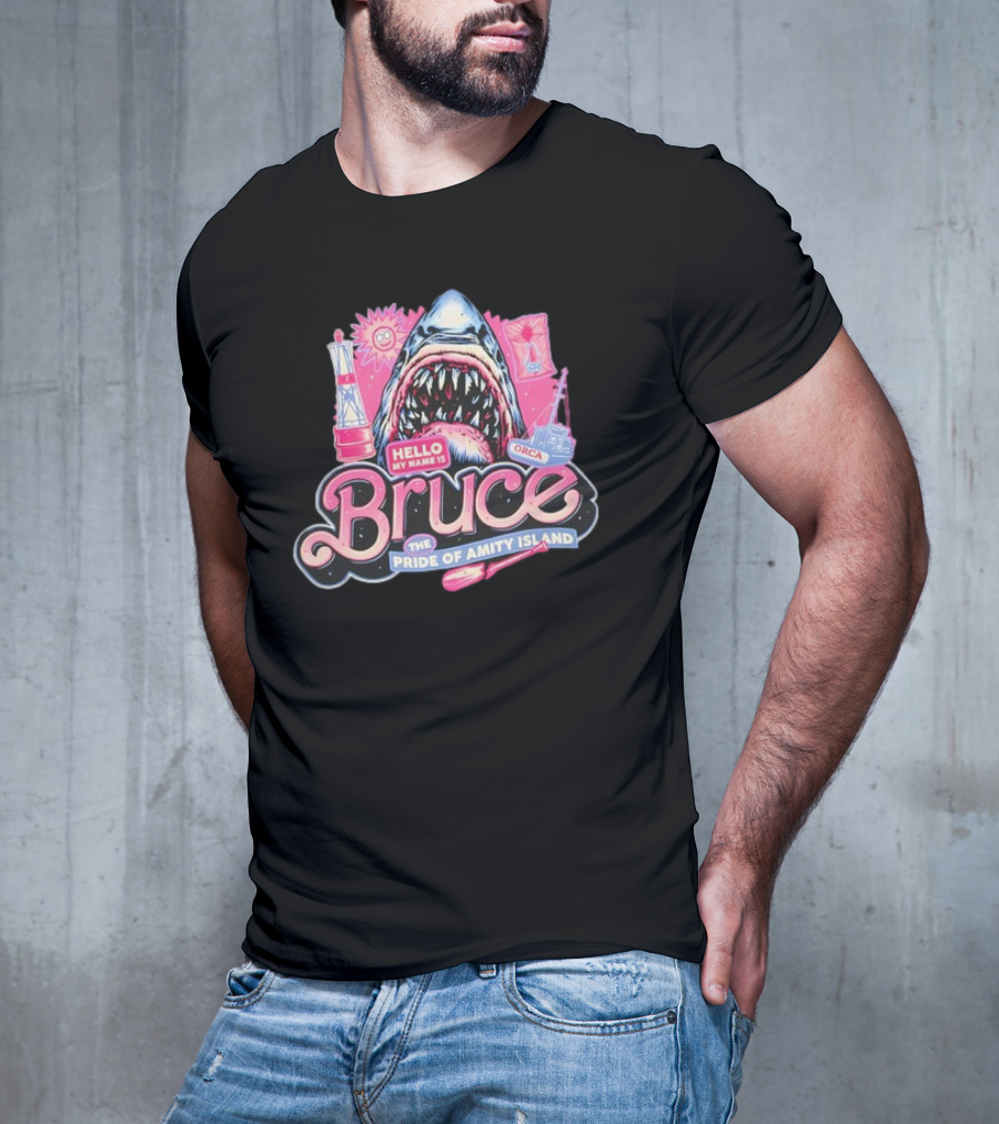 Bruce The Shark Hello My Name Is The Pride Of Amity Island Orca T-Shirt