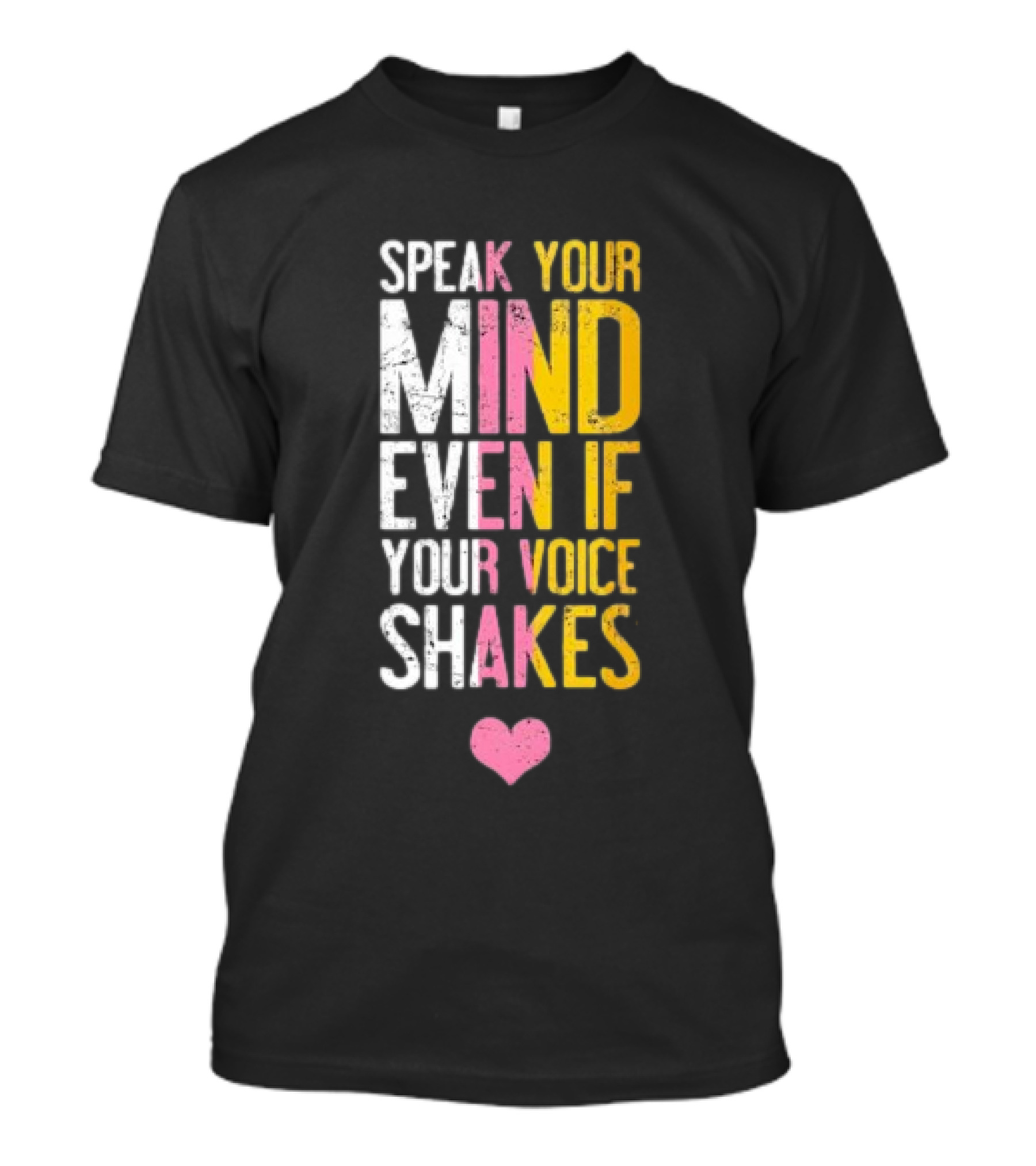 Speak Your Mind Even If Your Voice Shakes RBG Retro Heart T-Shirt