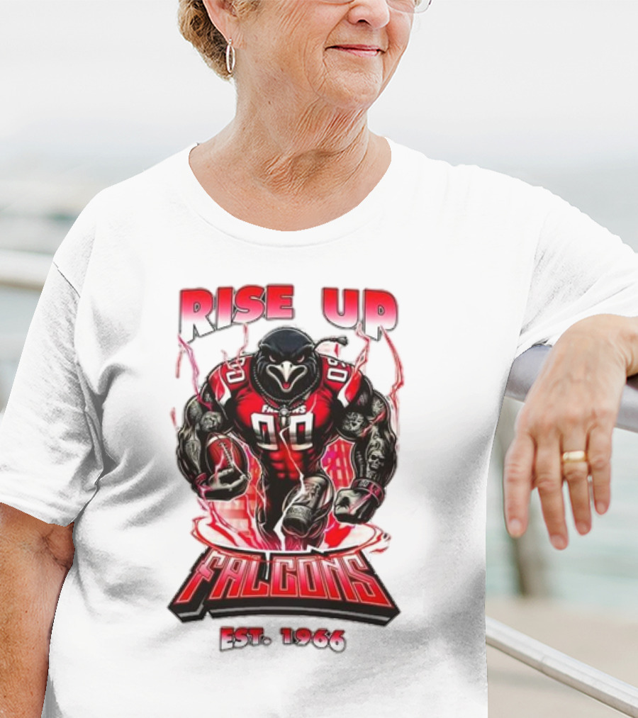 Rise Up Falcons Est 1966 Atlanta Falcons Mascot T-Shirt