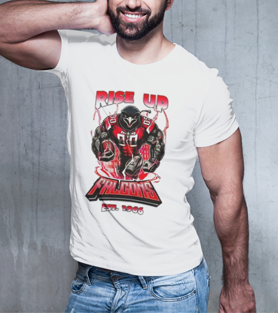 Rise Up Falcons Est 1966 Atlanta Falcons Mascot T-Shirt