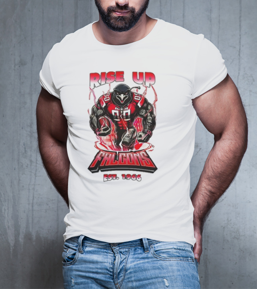 Rise Up Falcons Est 1966 Atlanta Falcons Mascot T-Shirt