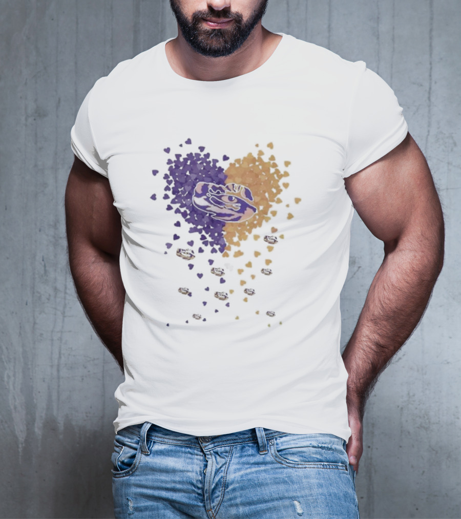 Heart Full Of LSU Tigers Geaux Tigers Purple And Gold T-Shirt