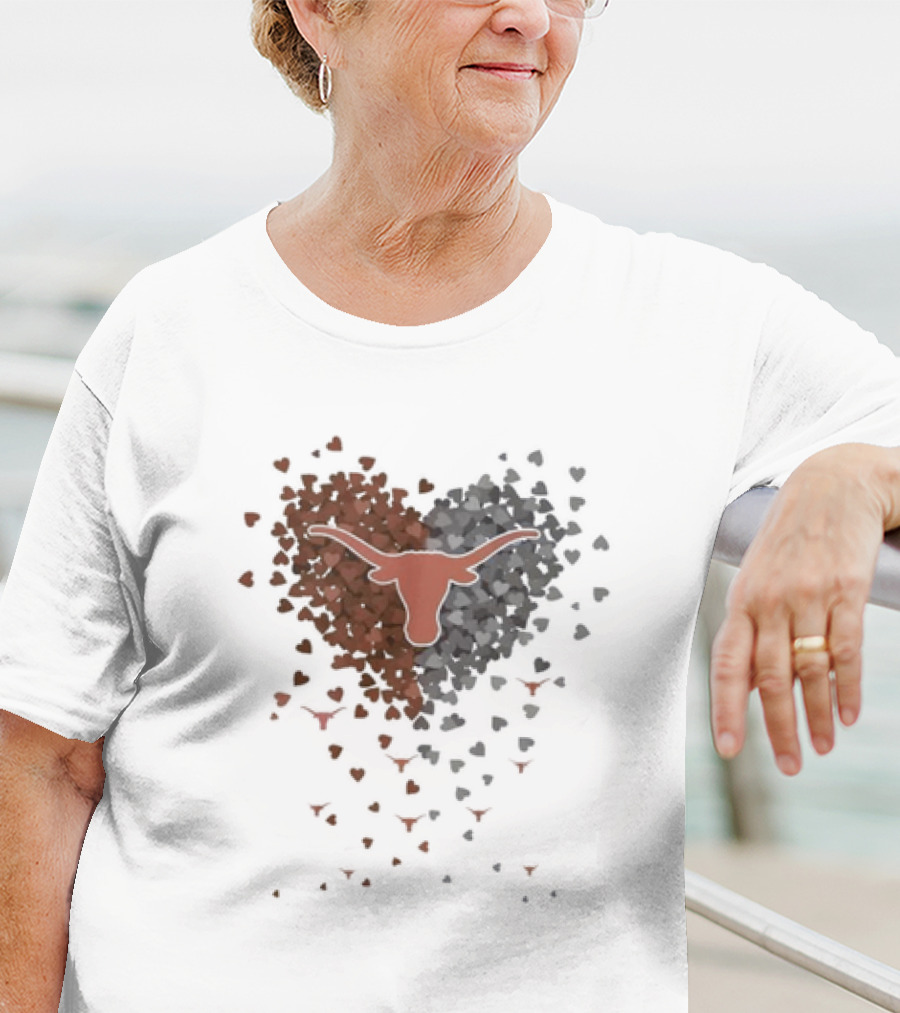 Heart Full Of Texas Longhorns Love T-Shirt