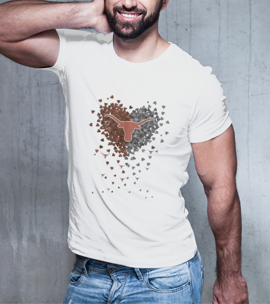 Heart Full Of Texas Longhorns Love T-Shirt