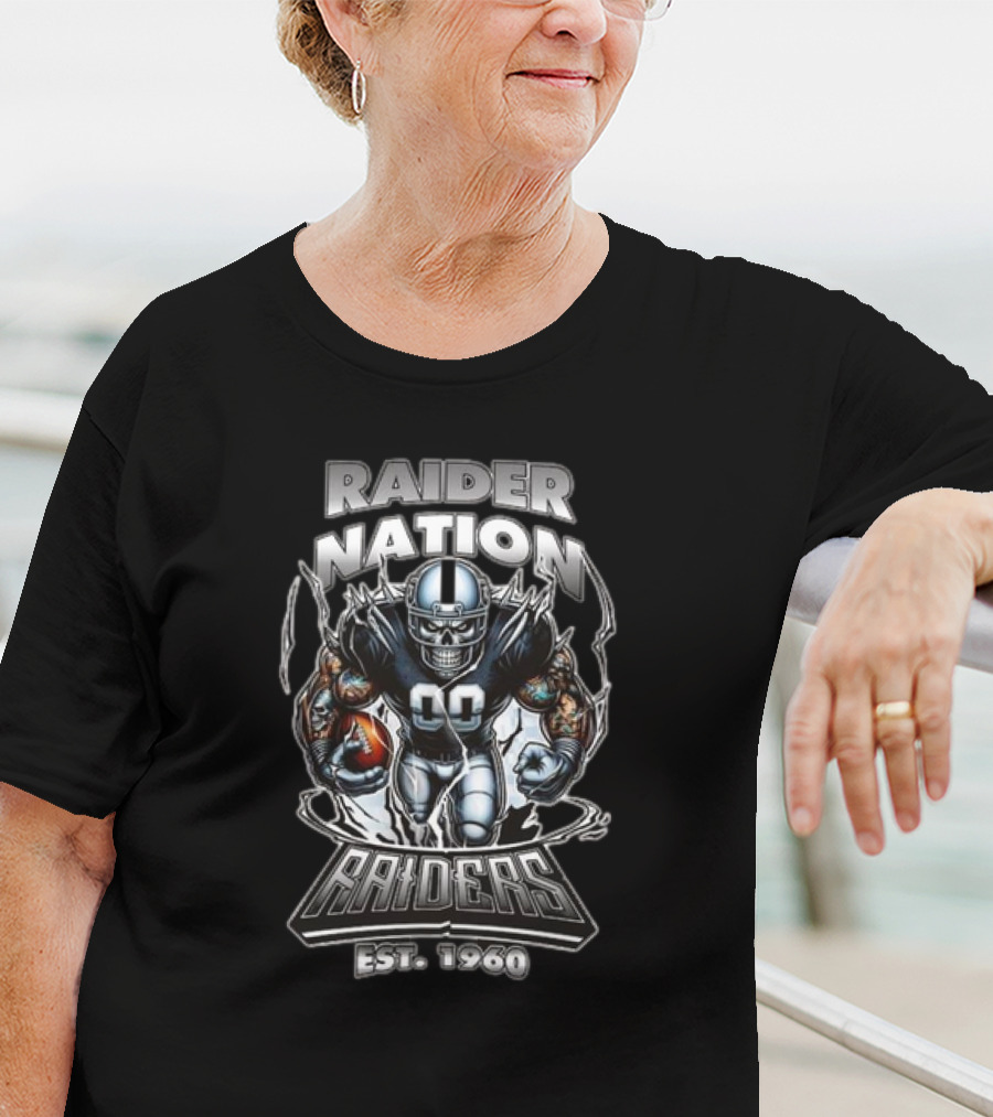 Raider Nation Raiders Est 1960 Football Mascot T-Shirt