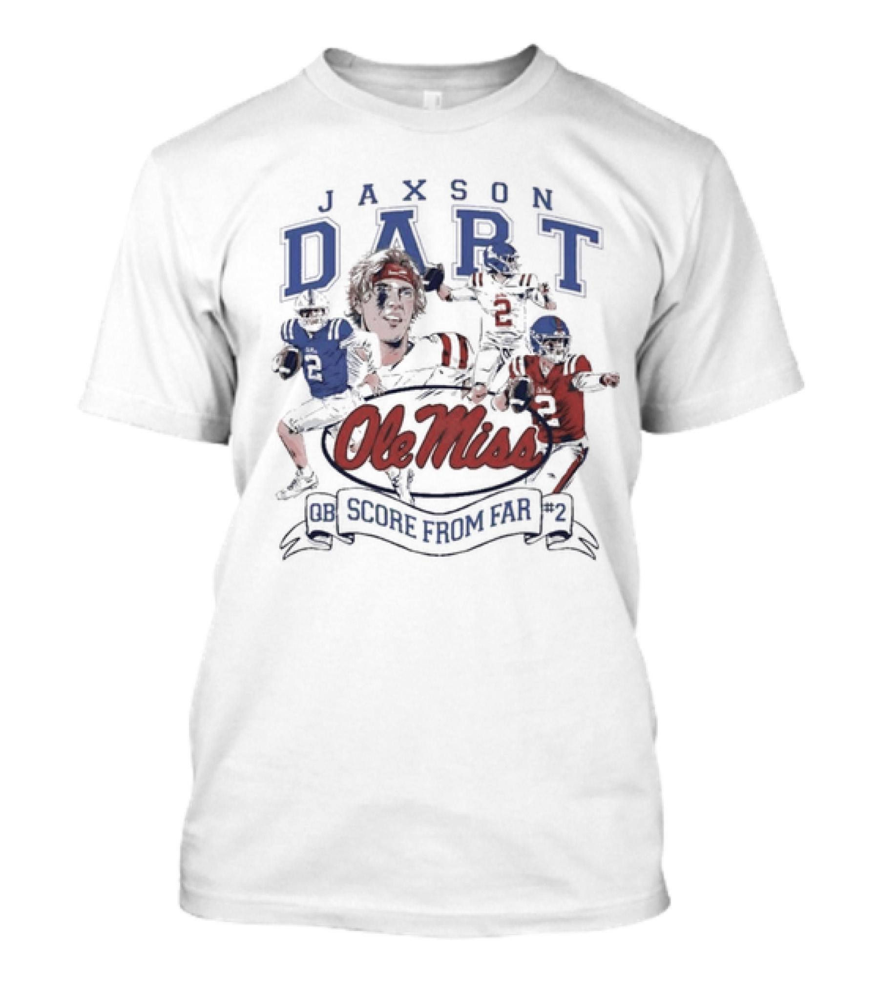 Ole Miss Jaxson Dart QB #2 Score From Far T-Shirt