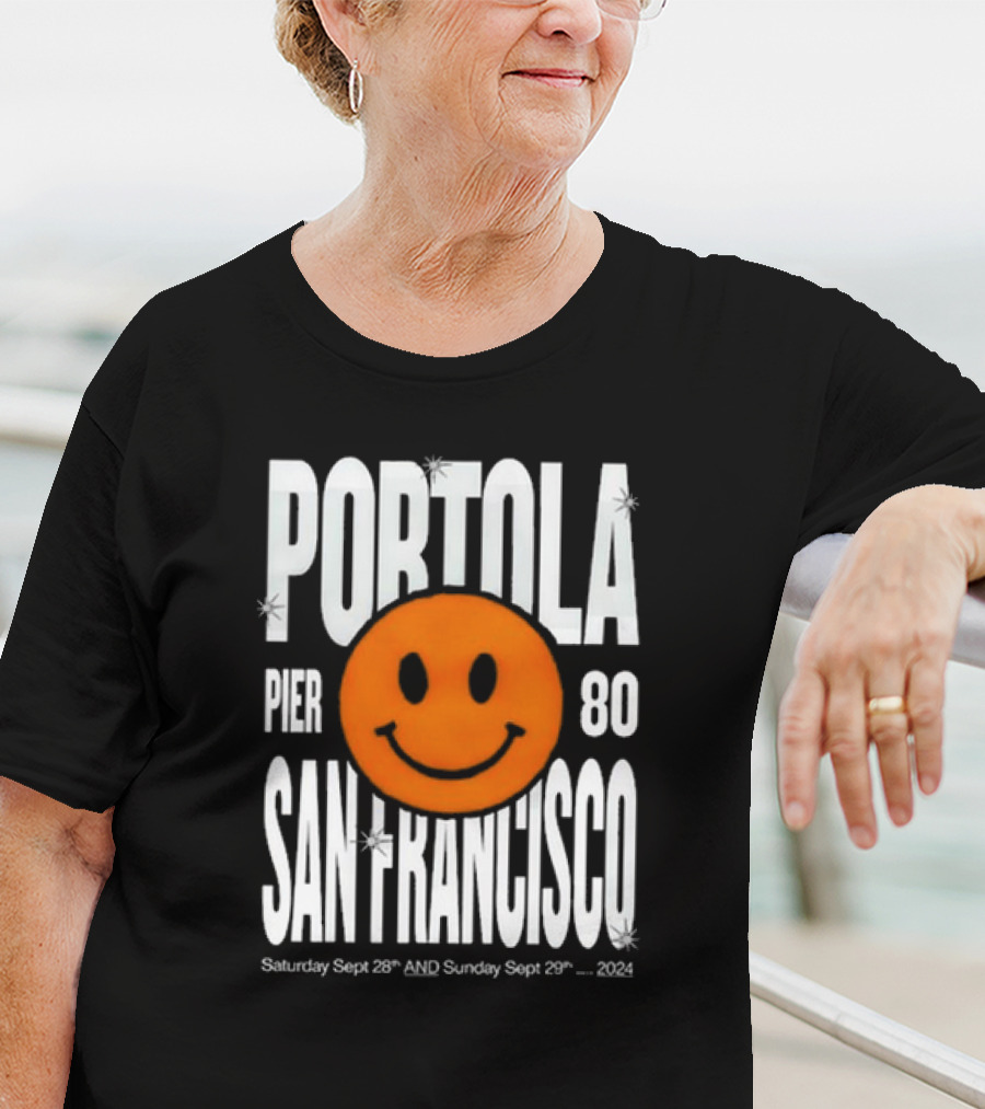 Portola Smiley San Francisco Pier 80 September 28-29 T-Shirt
