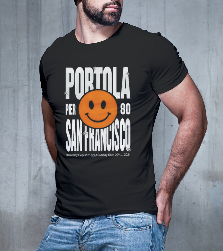 Portola Smiley San Francisco Pier 80 September 28-29 T-Shirt