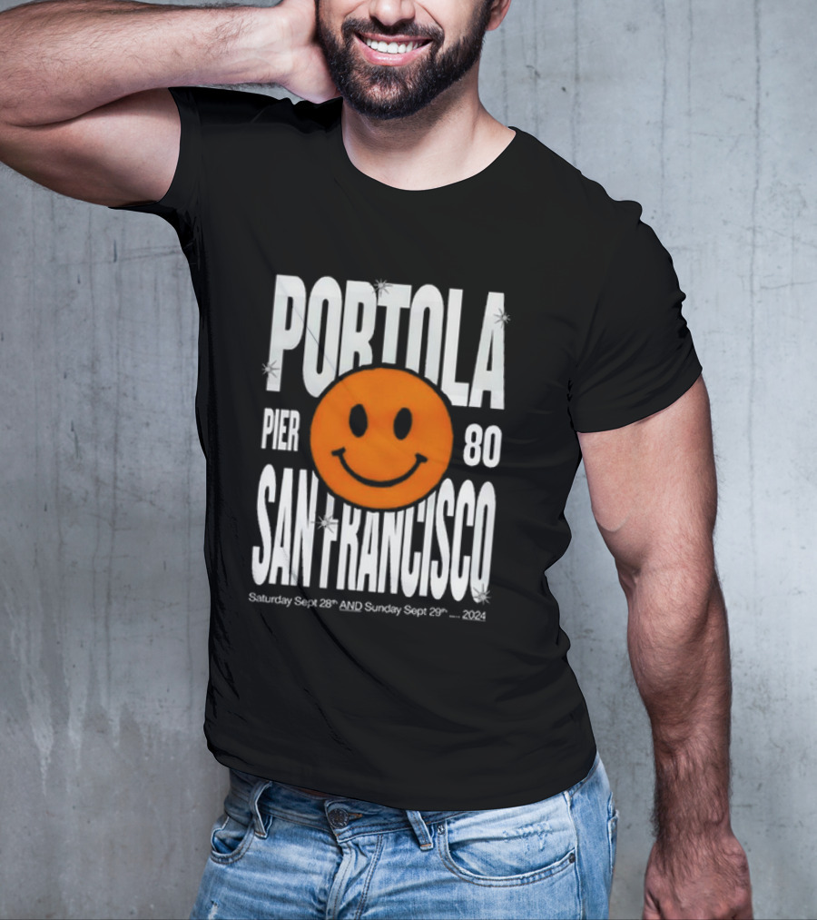 Portola Smiley San Francisco Pier 80 September 28-29 T-Shirt