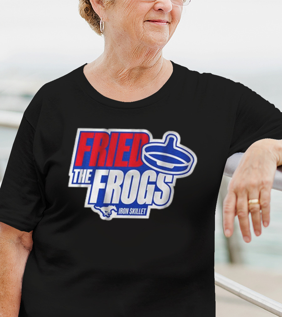SMU Mustangs Fried The Frogs Iron Skillet T-Shirt