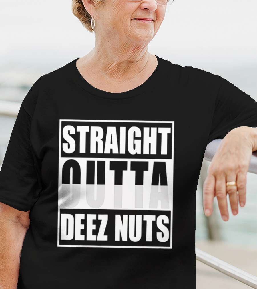 Straight Outta Deez Nuts Christmas T-Shirt