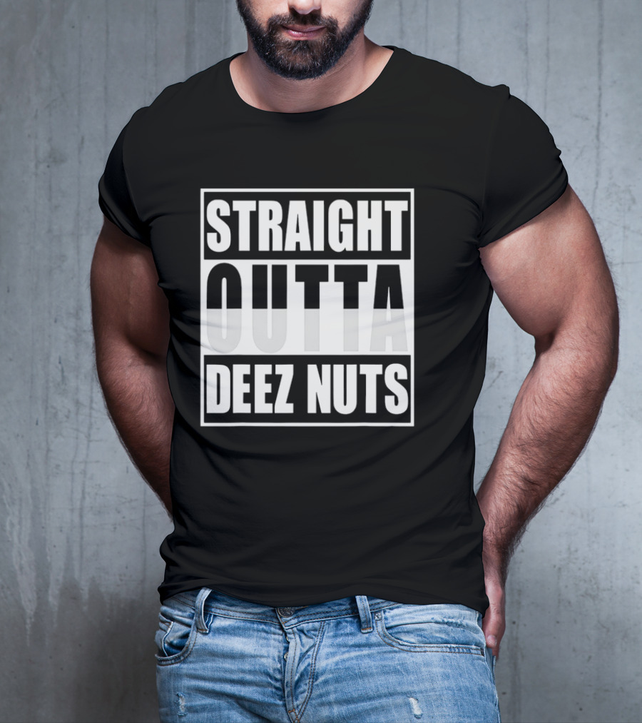 Straight Outta Deez Nuts Christmas T-Shirt