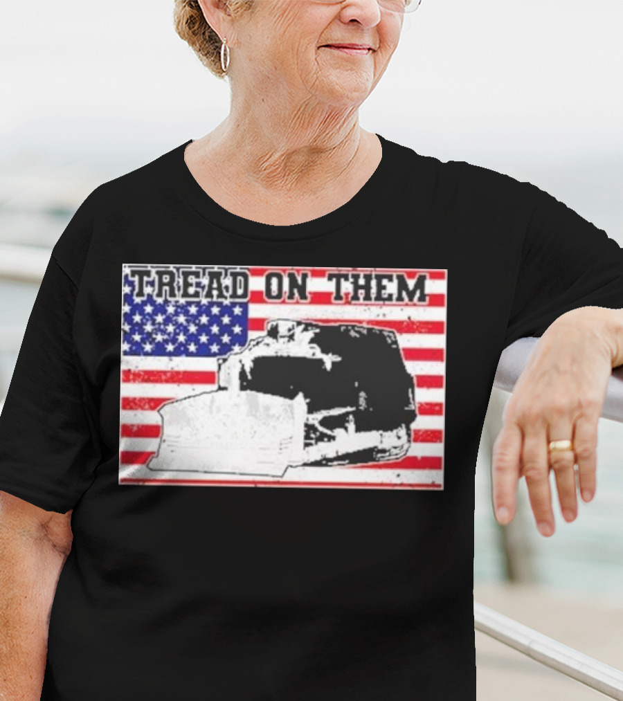 Tread On Them American Flag Killdozer T-Shirt
