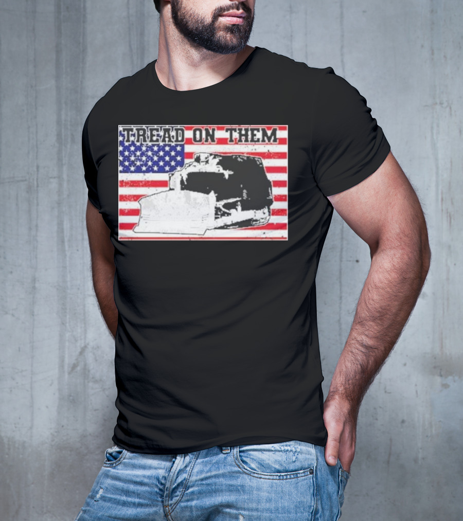 Tread On Them American Flag Killdozer T-Shirt